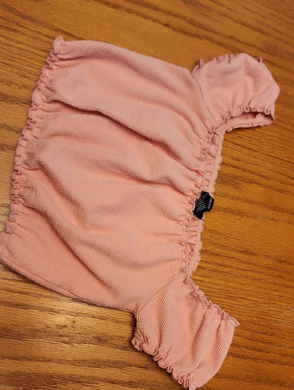 Forever 21 Smocked Off-Shoulder Crop Top - Picture 13 of 16